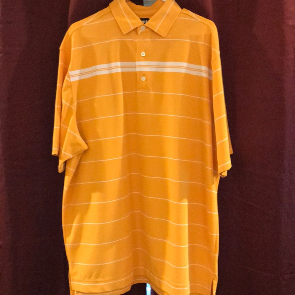 Foot joy VERY NICE orange and white golf polo